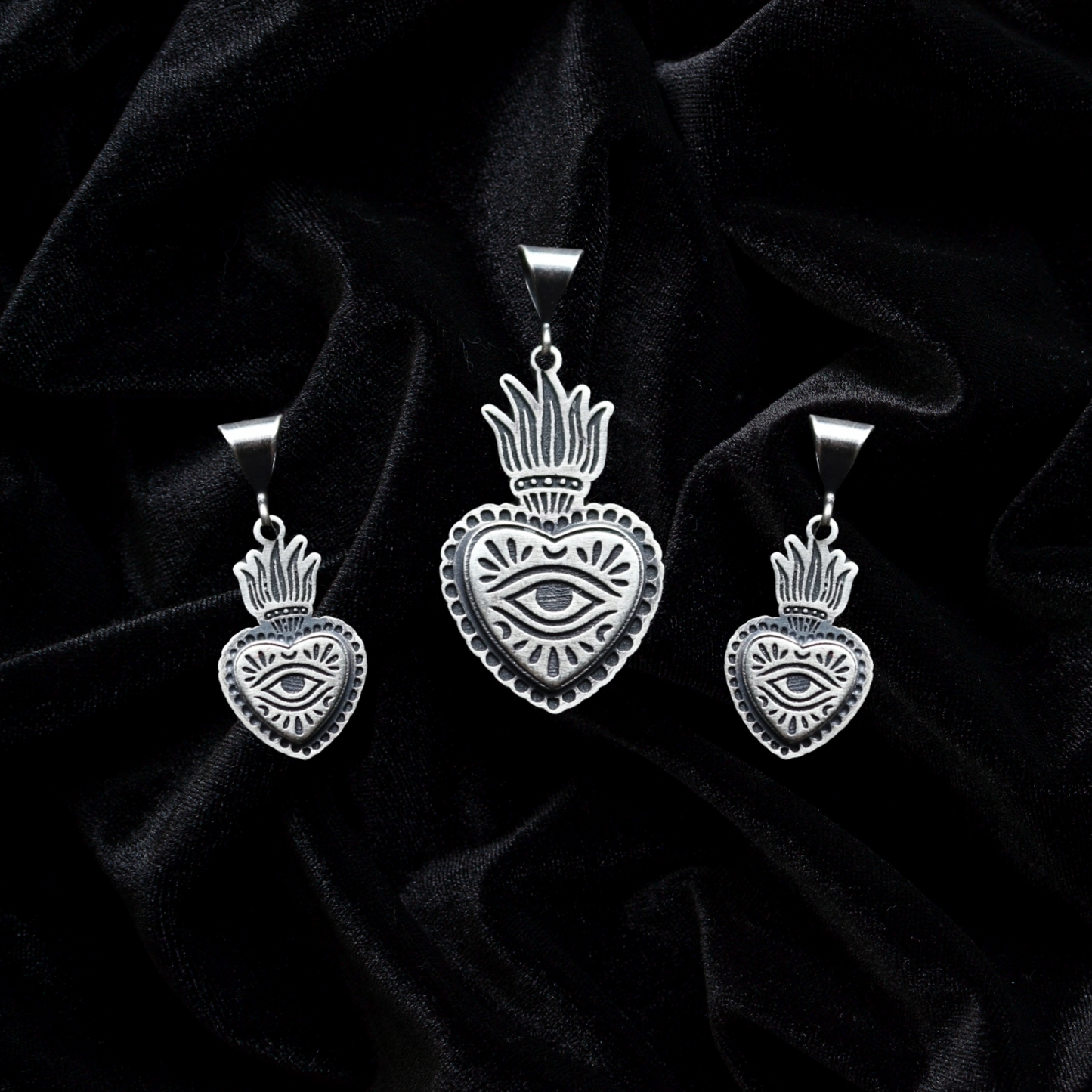 Flaming Heart Charm