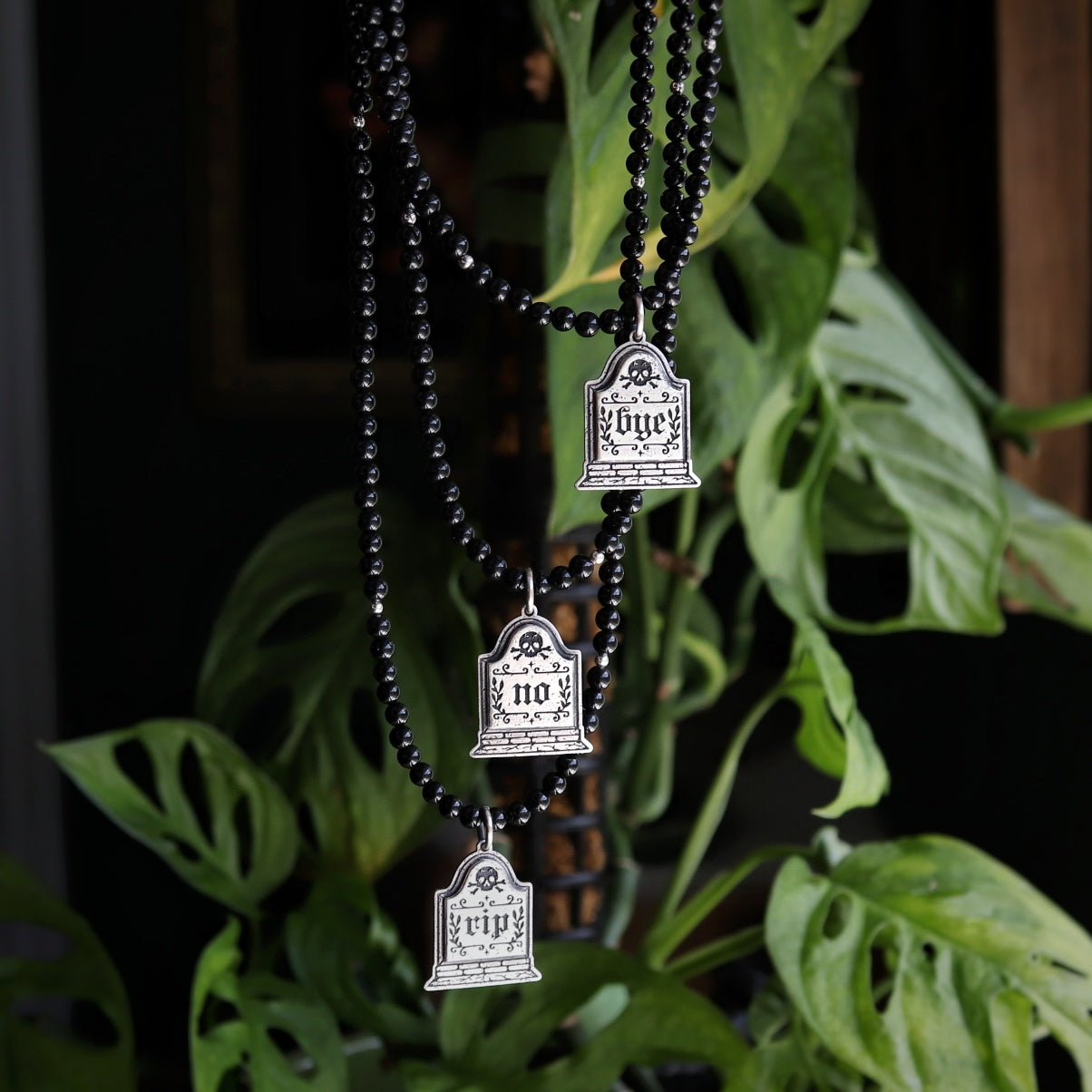 Gravestone Beaded Necklace