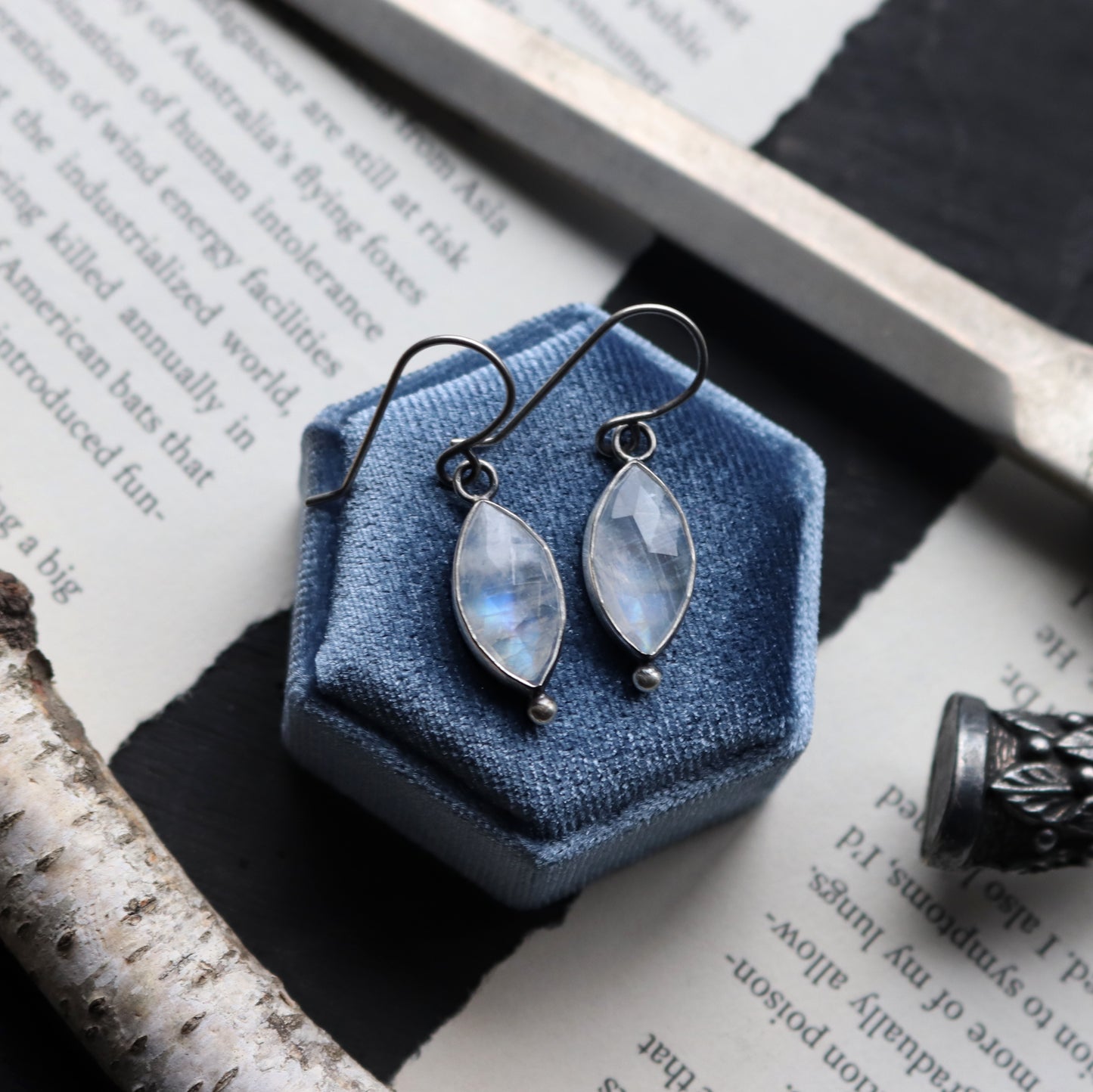 Moonstone Earrings Mixed