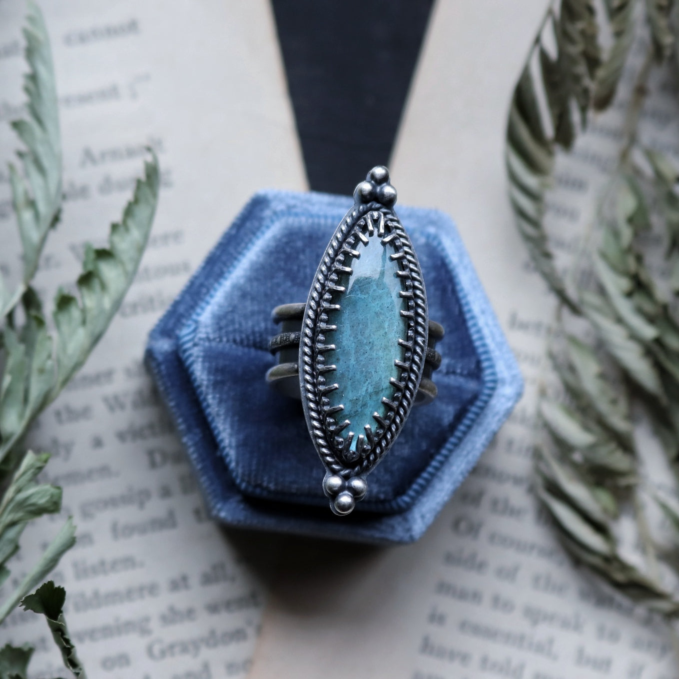 Labradorite Statment Ring (Size 8)