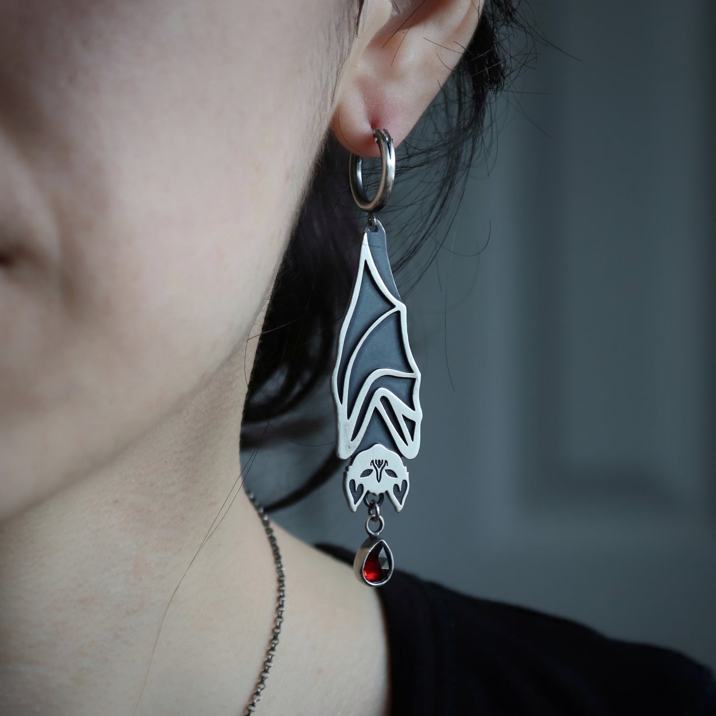 Large Bat Earrings