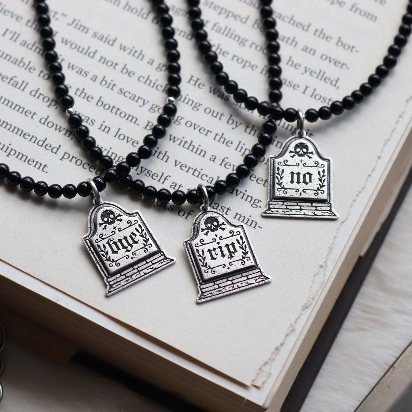 Gravestone Beaded Necklace