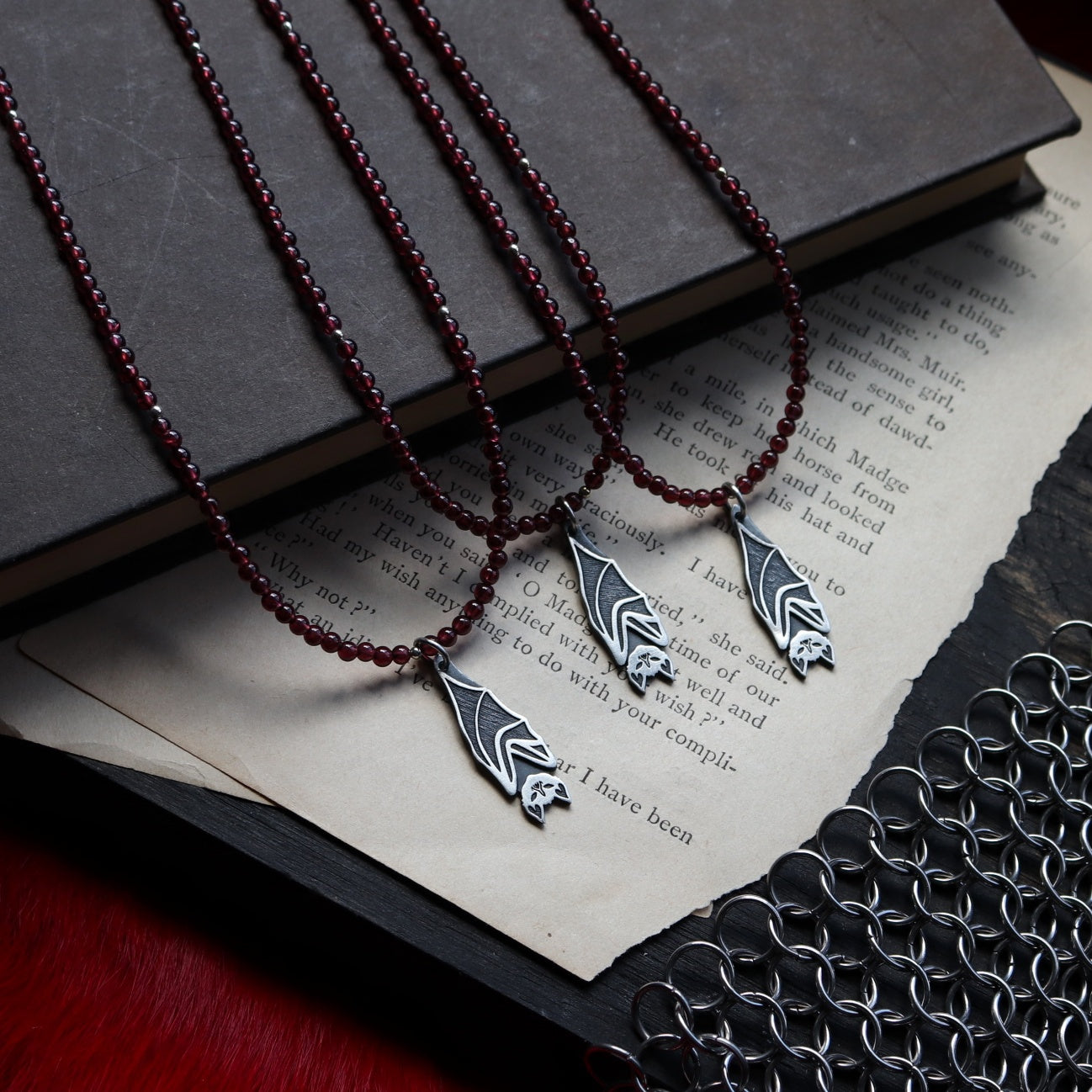Beaded Bat Necklace