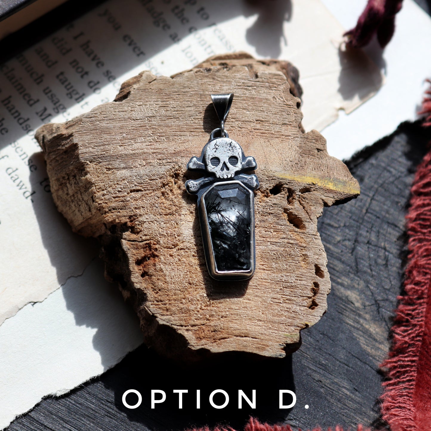 Gemstone Skull Necklace