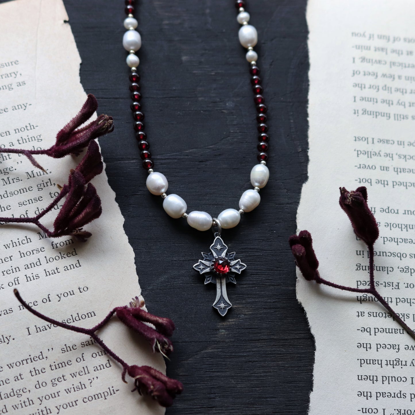 Beaded Crucifix Necklace