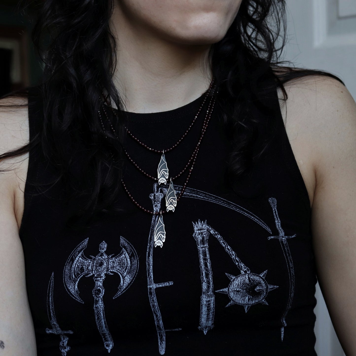 Beaded Bat Necklace