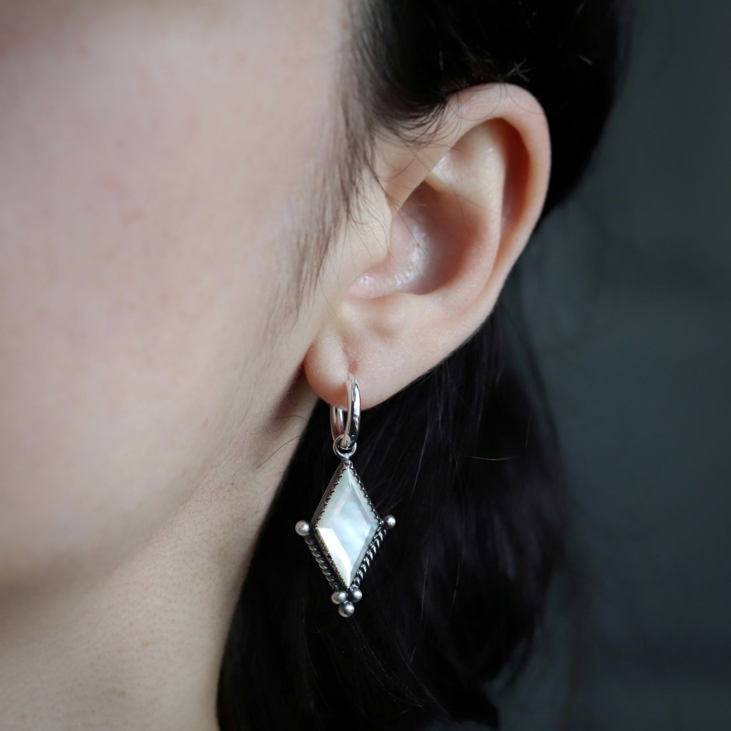 Mother of Pearl Hoops