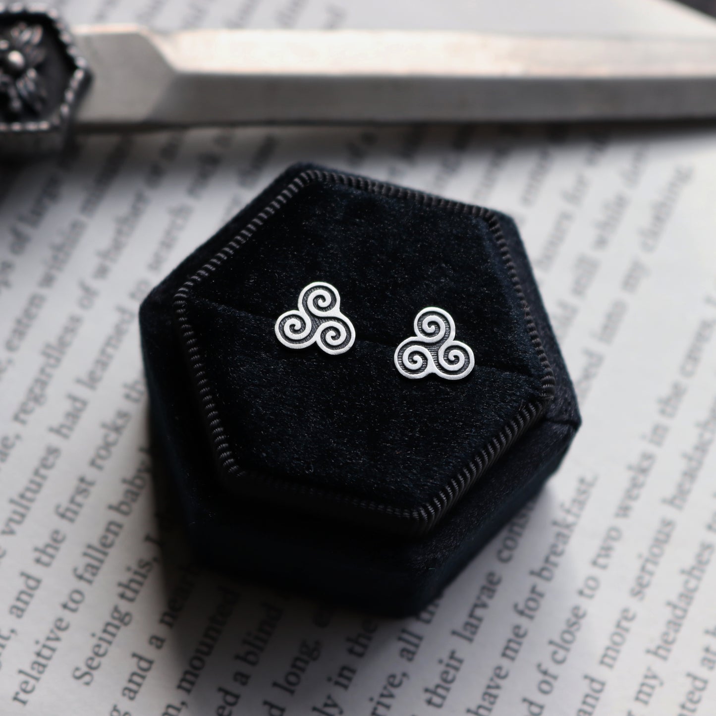 Triskele Spiral Studs