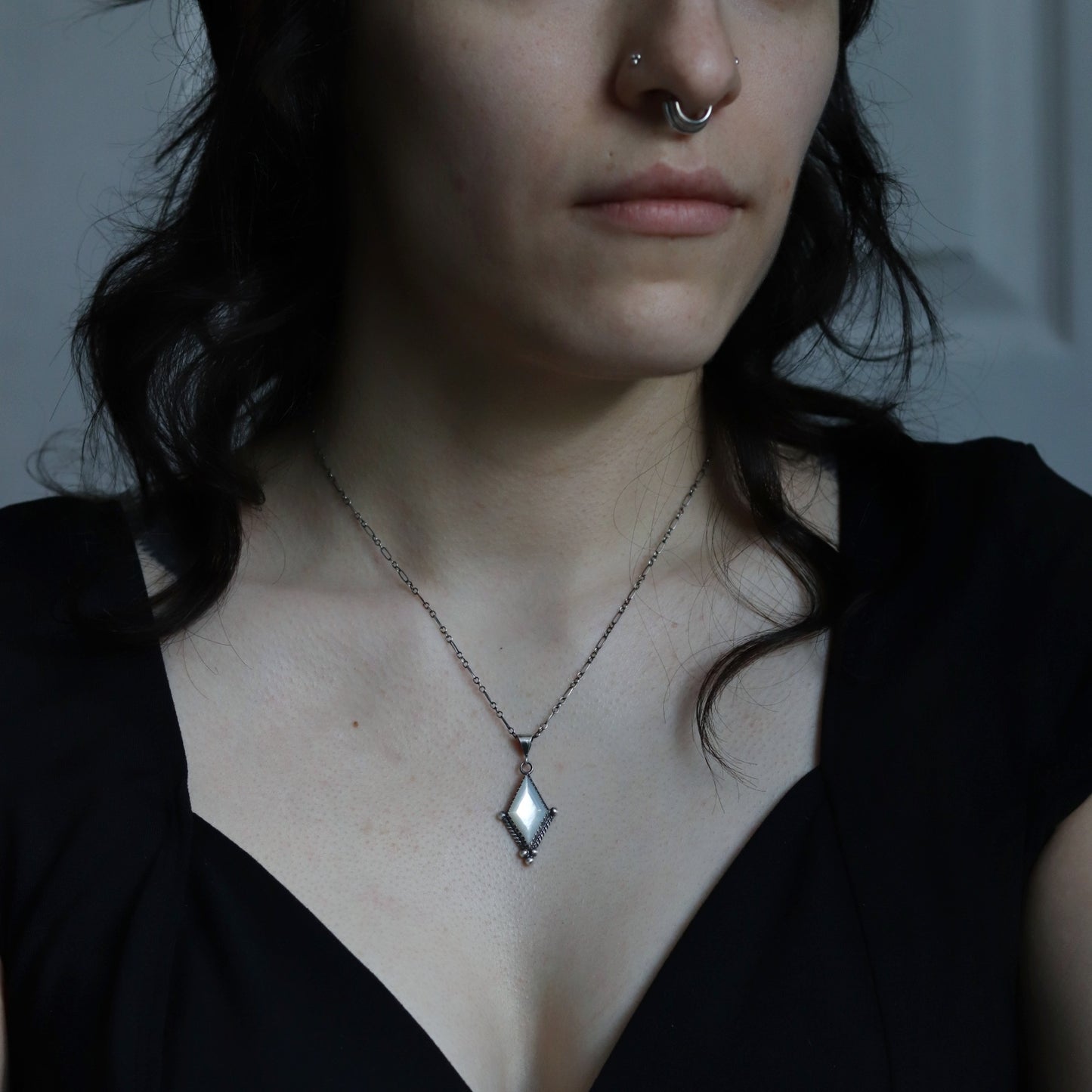 Mother of Pearl Charm Necklace