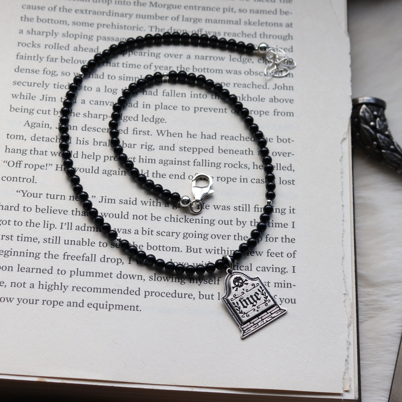 Gravestone Beaded Necklace