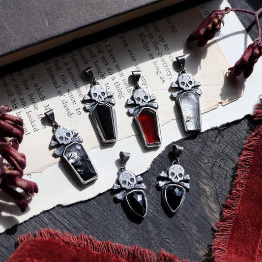 Gemstone Skull Necklace