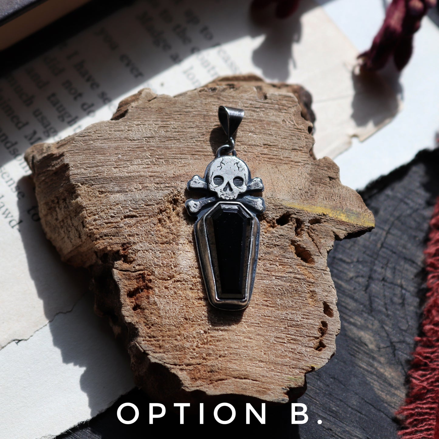 Gemstone Skull Necklace