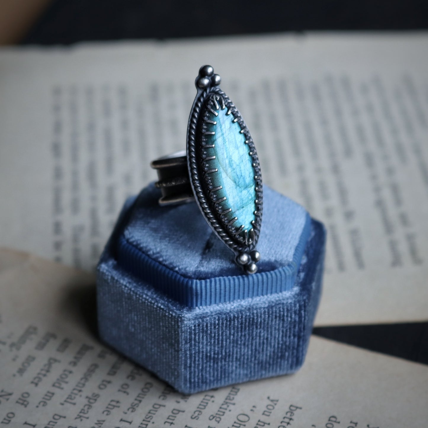 Labradorite Statment Ring (Size 8)