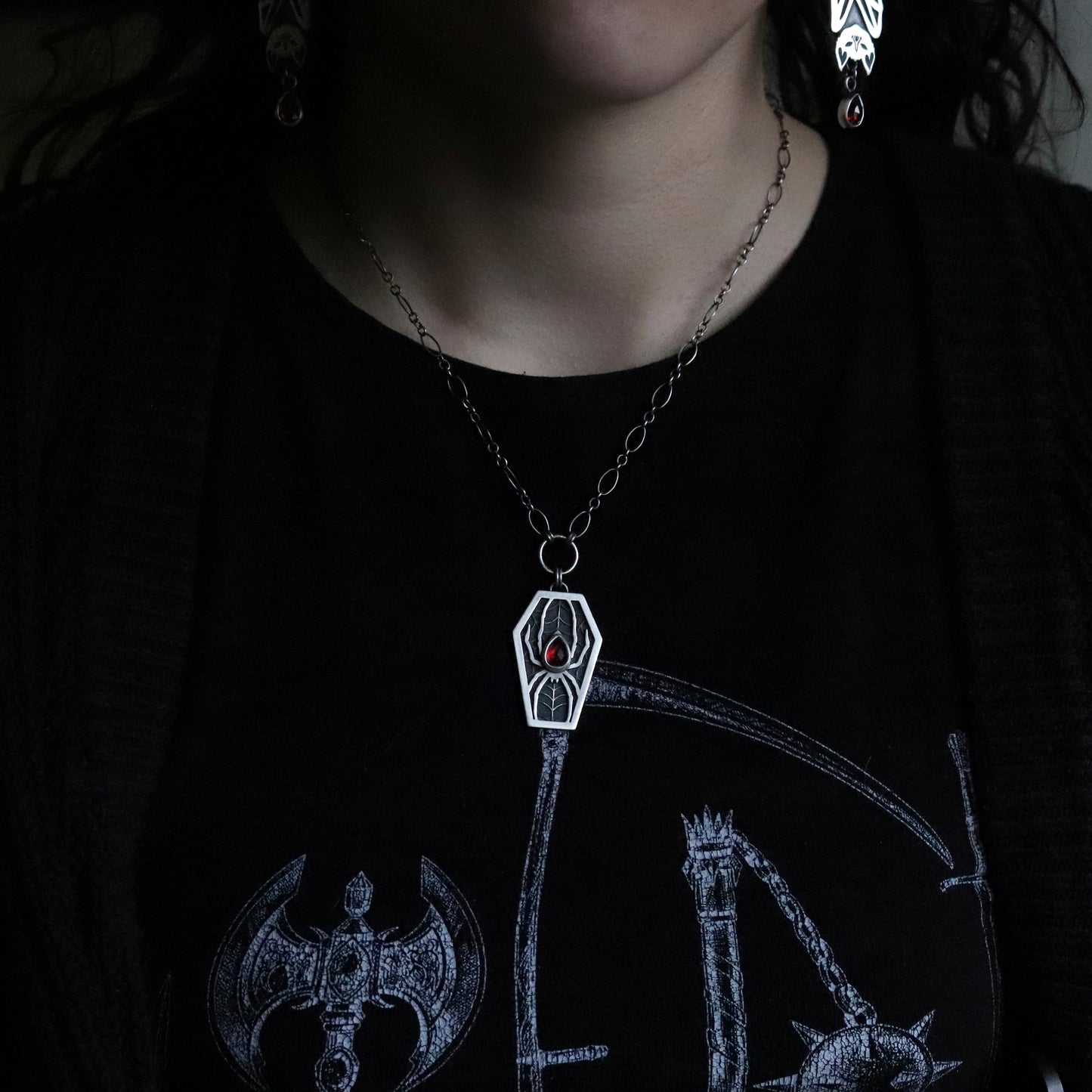 Scarlet Weaver Pendant