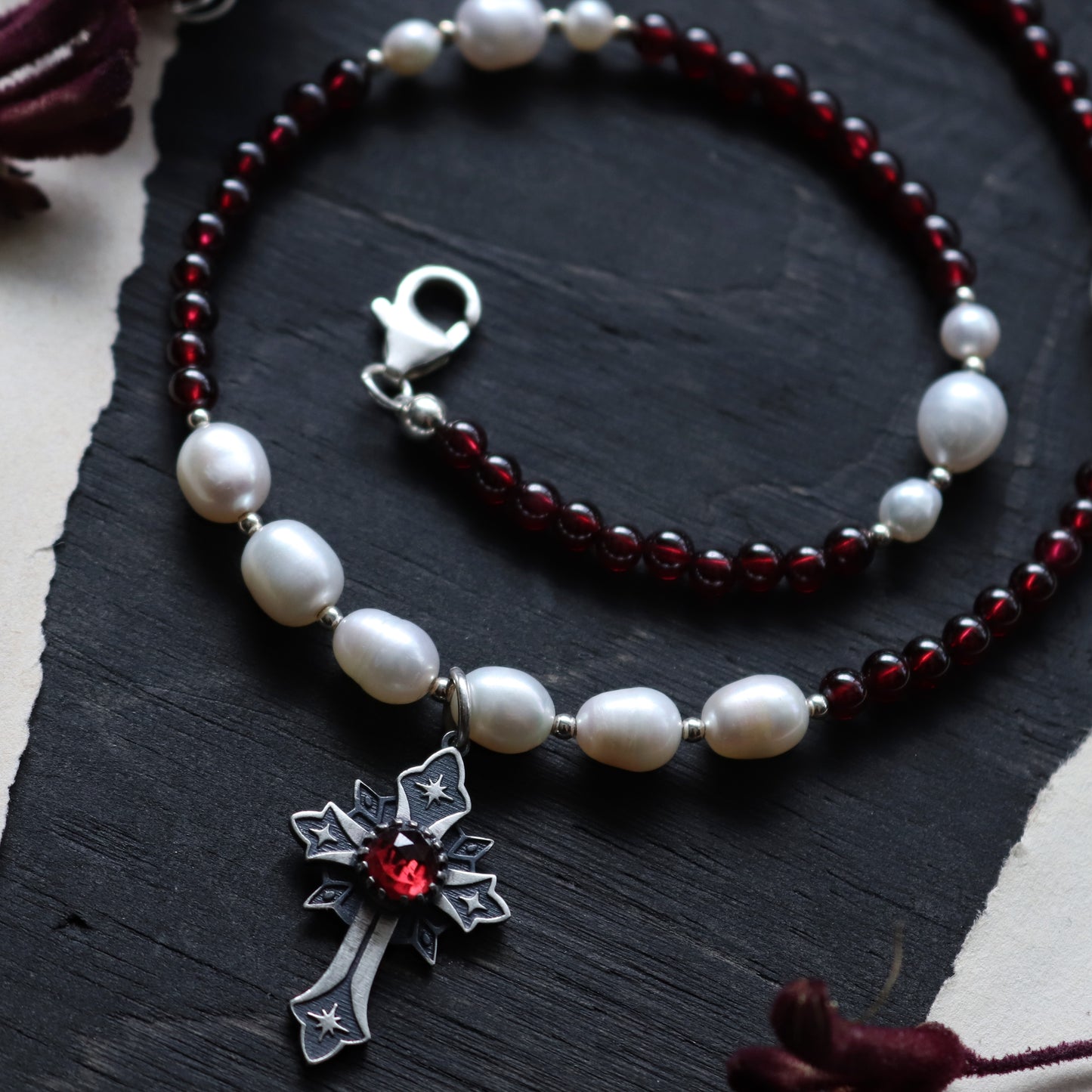 Beaded Crucifix Necklace