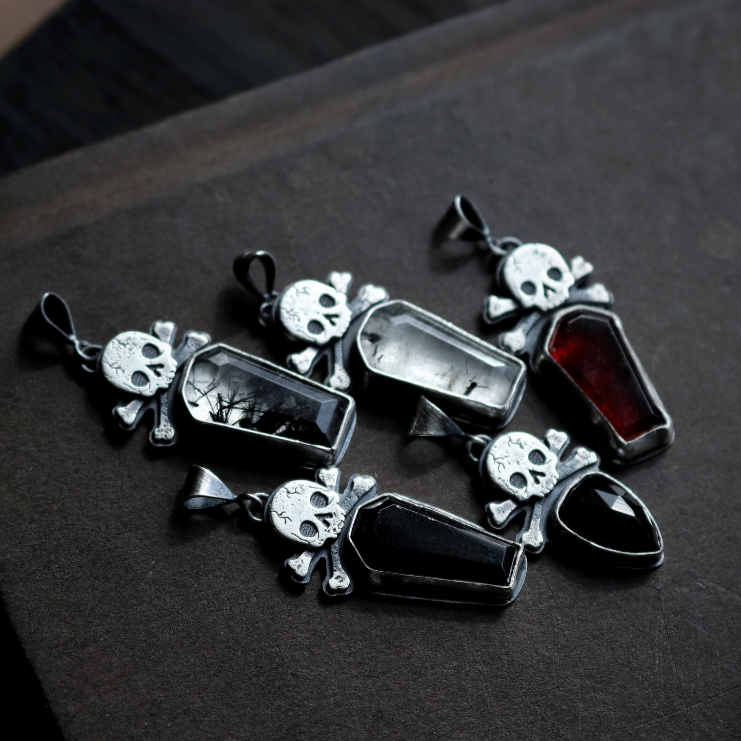 Gemstone Skull Necklace