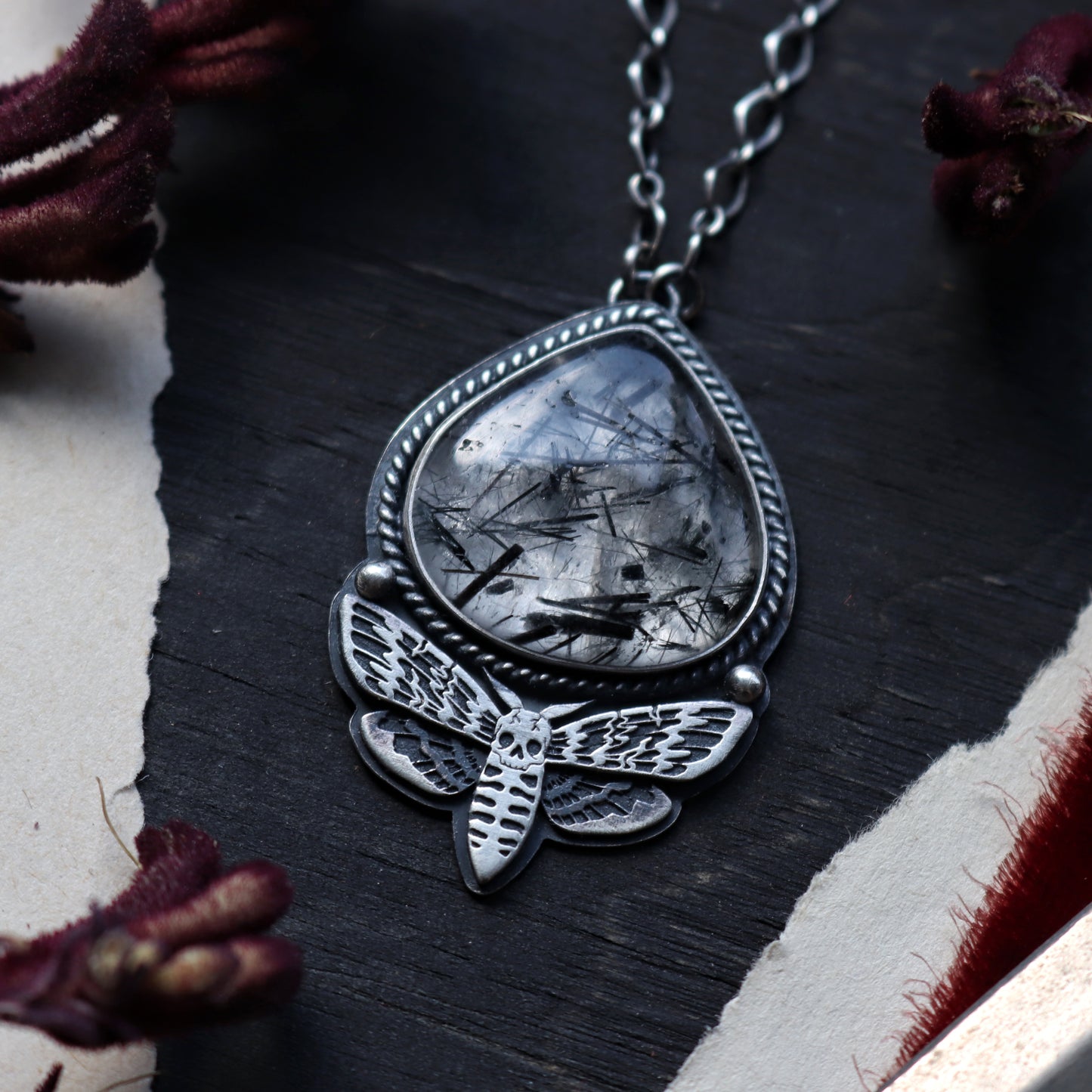 Deaths Head Moth Pendant