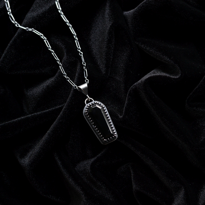 Black Spinel Coffin Charm