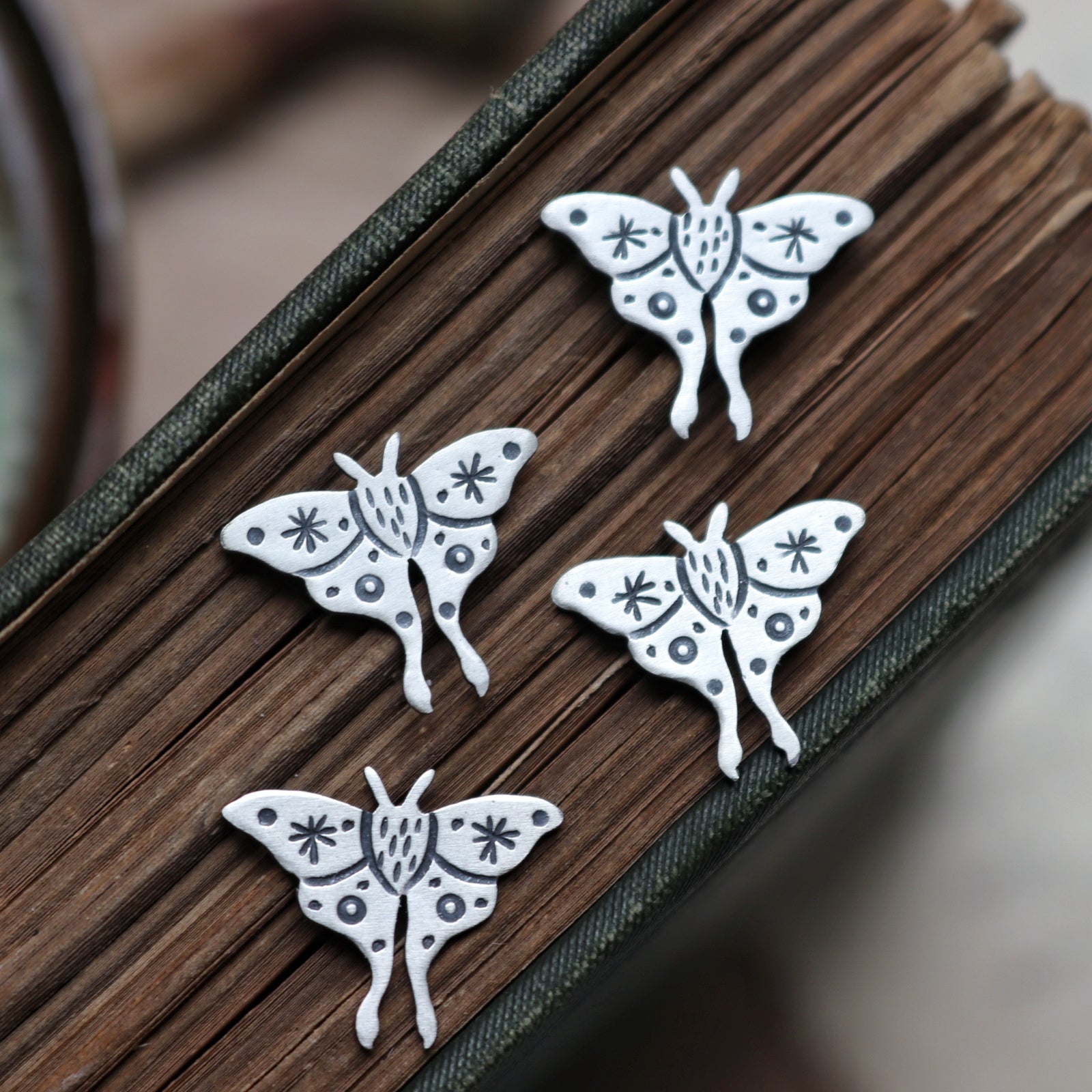 Luna Moth Studs (8390209831074)