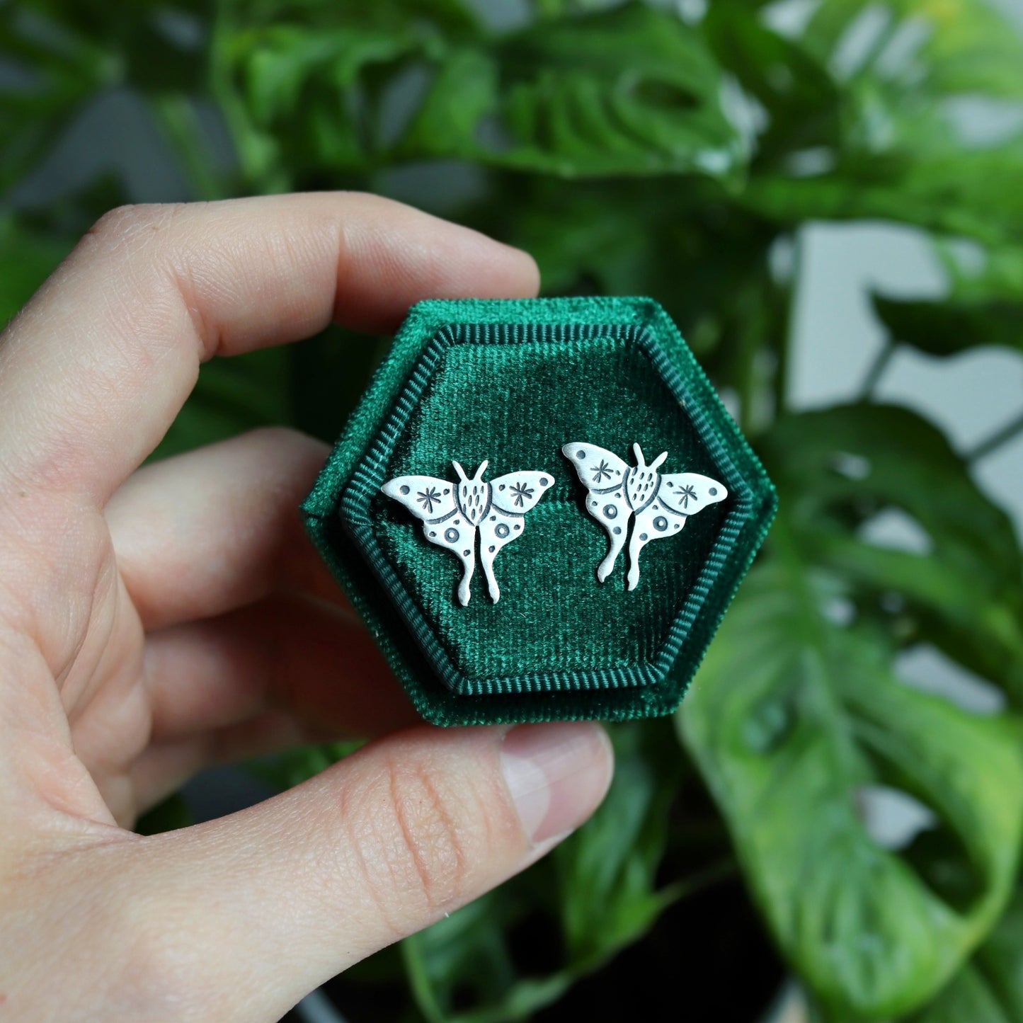 Luna Moth Studs (8390209831074)