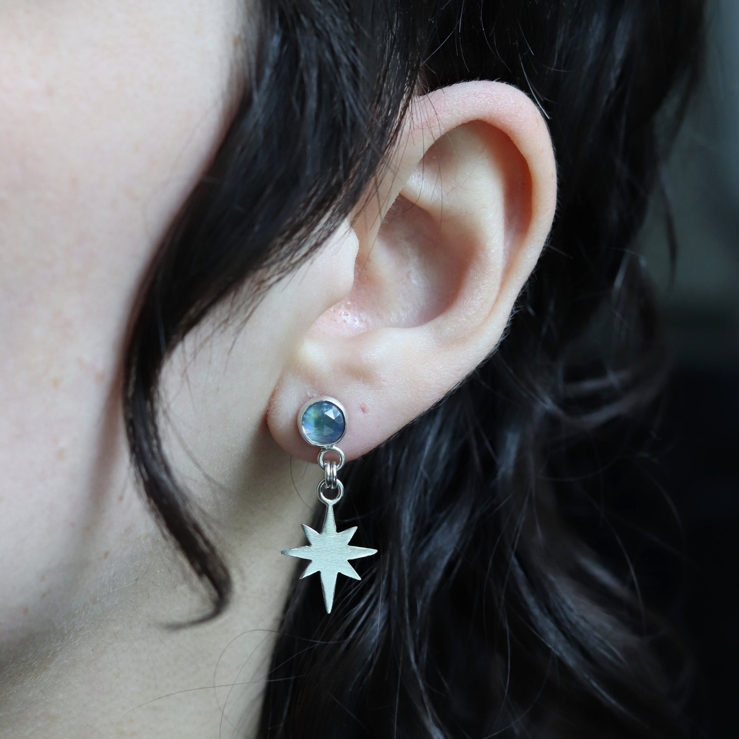 Moonstone Sparkle Earrings (8390210093218)