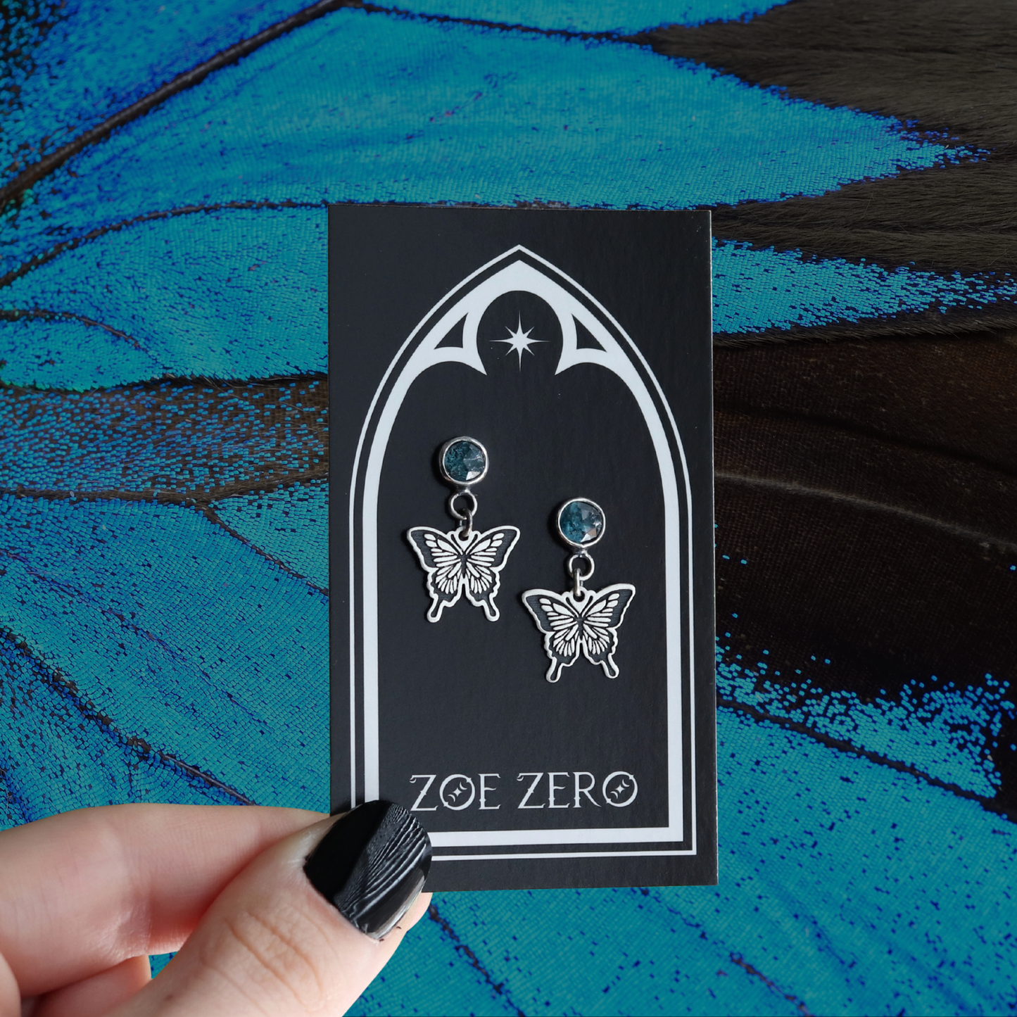 Swallowtail Kyanite Studs