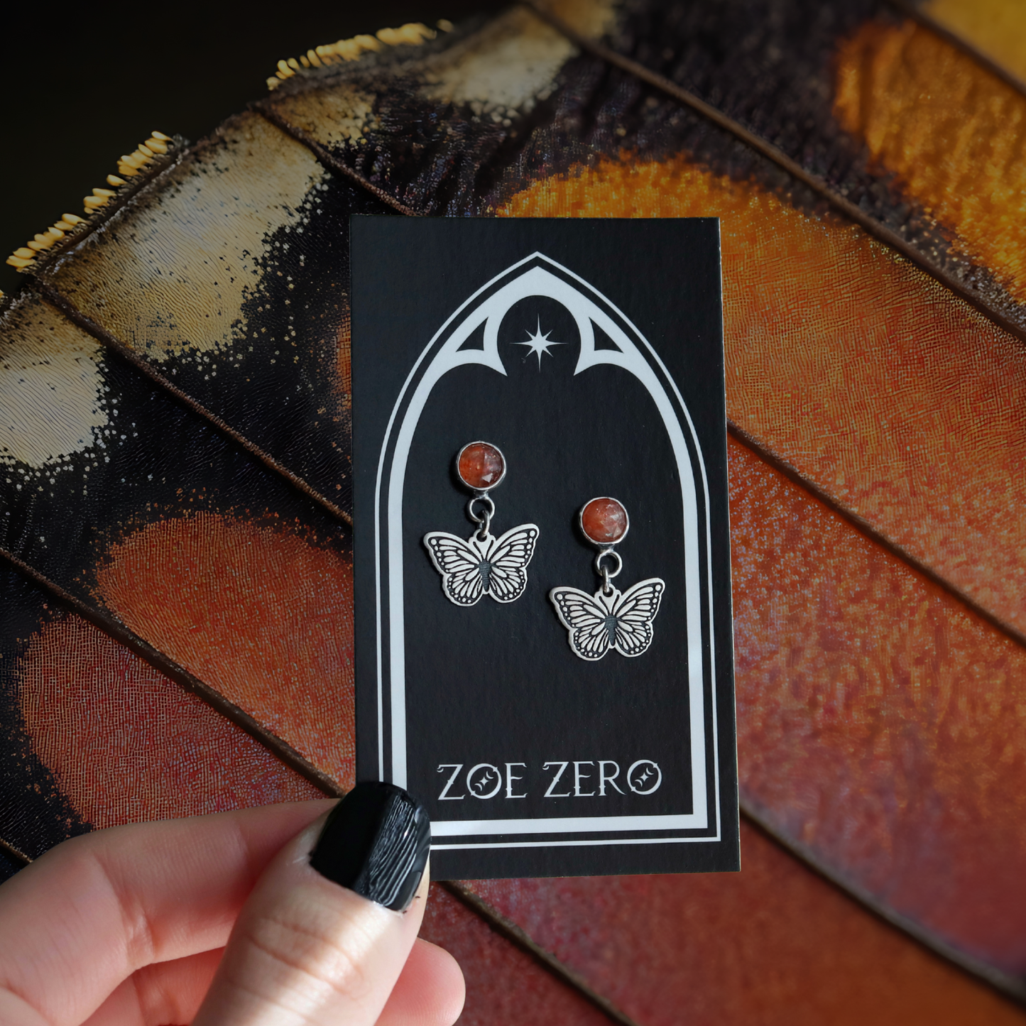 Monarch Sunstone Studs