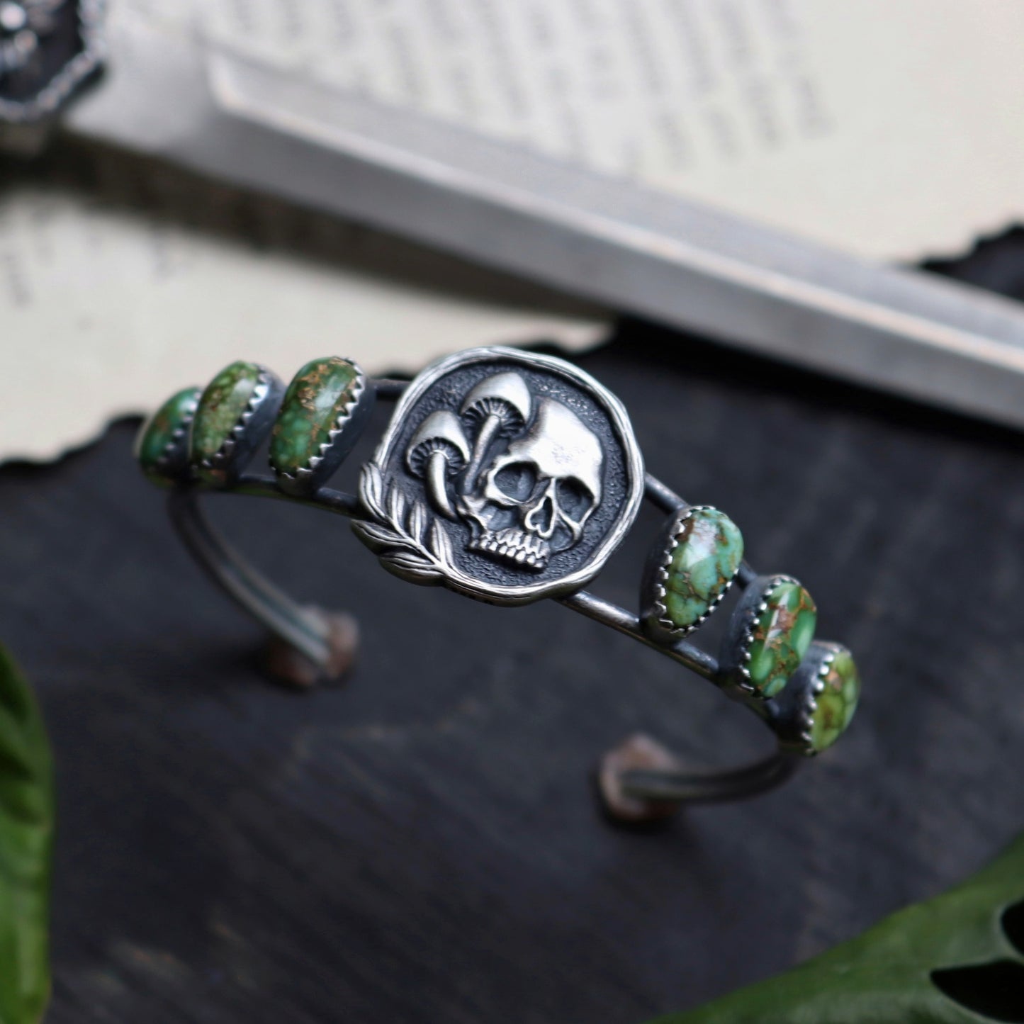 Memento Mori Cuff- Turquoise (8528203251874)