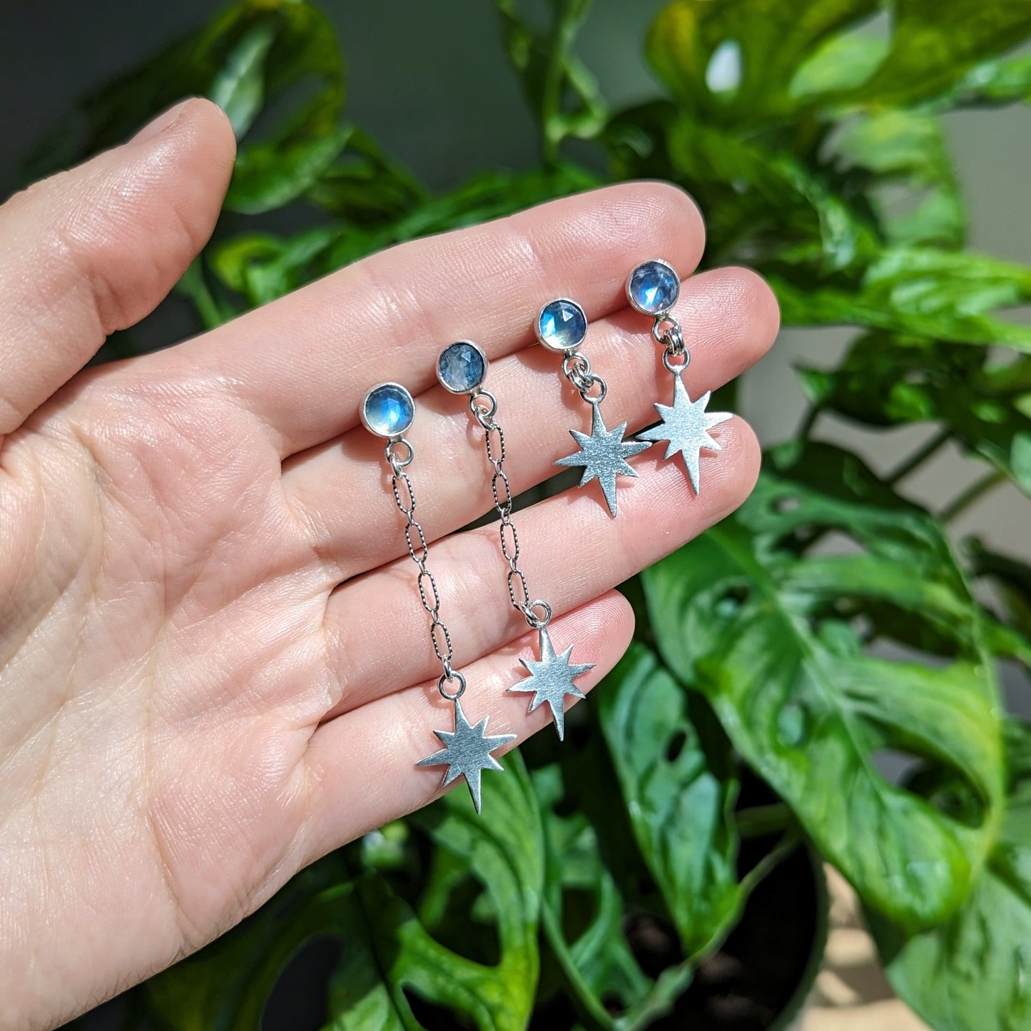 Moonstone Sparkle Earrings (8390210093218)