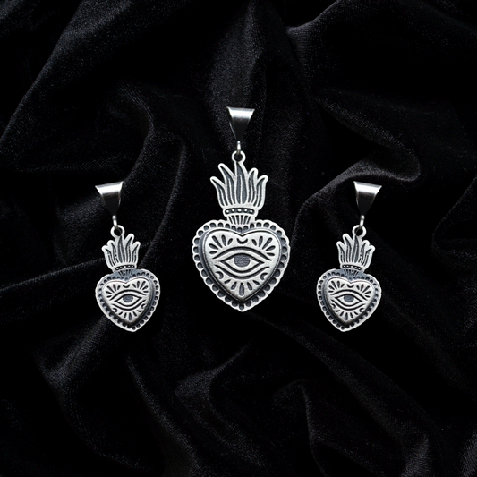 Flaming Heart Charm