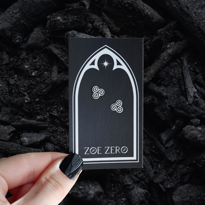 Triskele Spiral Studs