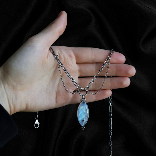Moonstone Chunky Chain Pendant