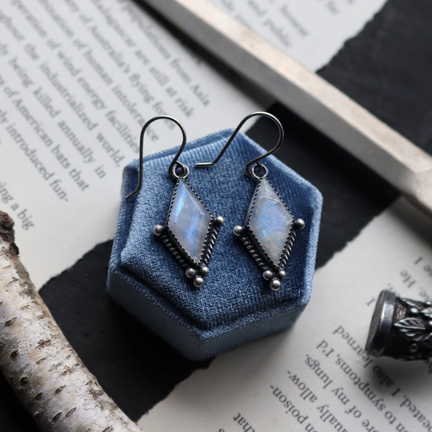 Moonstone Earrings Mixed