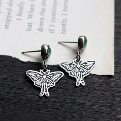 Luna Moth Kyanite Studs