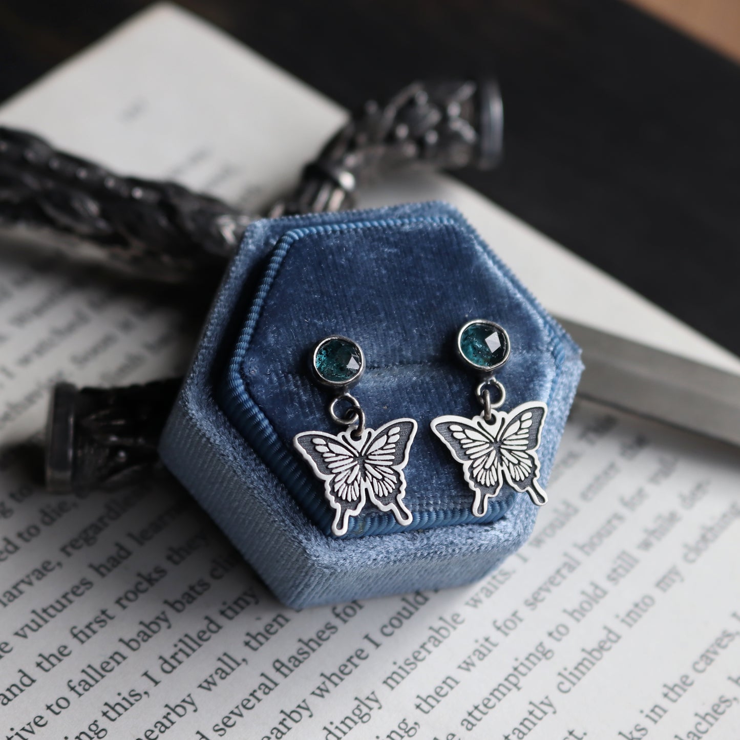 Swallowtail Kyanite Studs