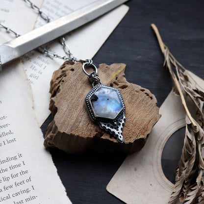 Honeycomb Moonstone Necklace