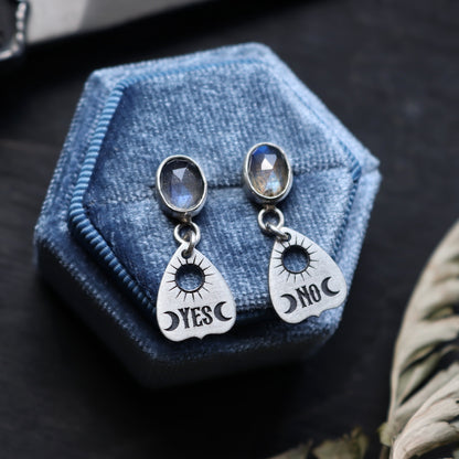 Gemstone Planchette Earrings