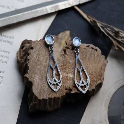 Gemstone Trefoil Earrings