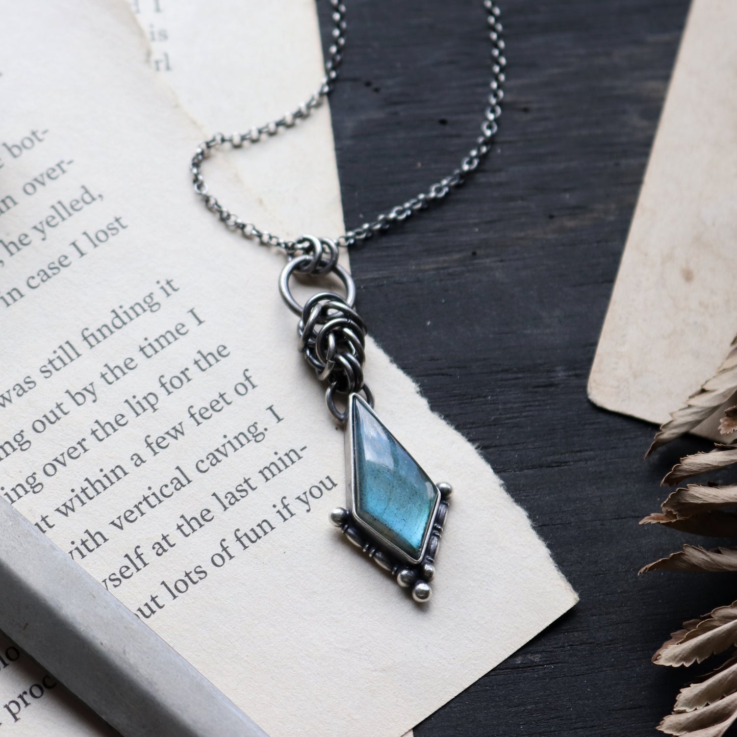 Labradorite Chainmail Necklace