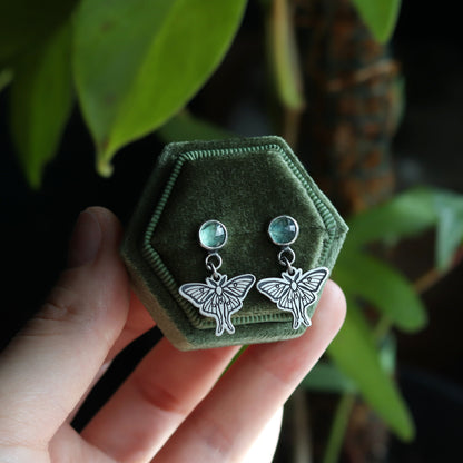 Luna Moth Kyanite Studs