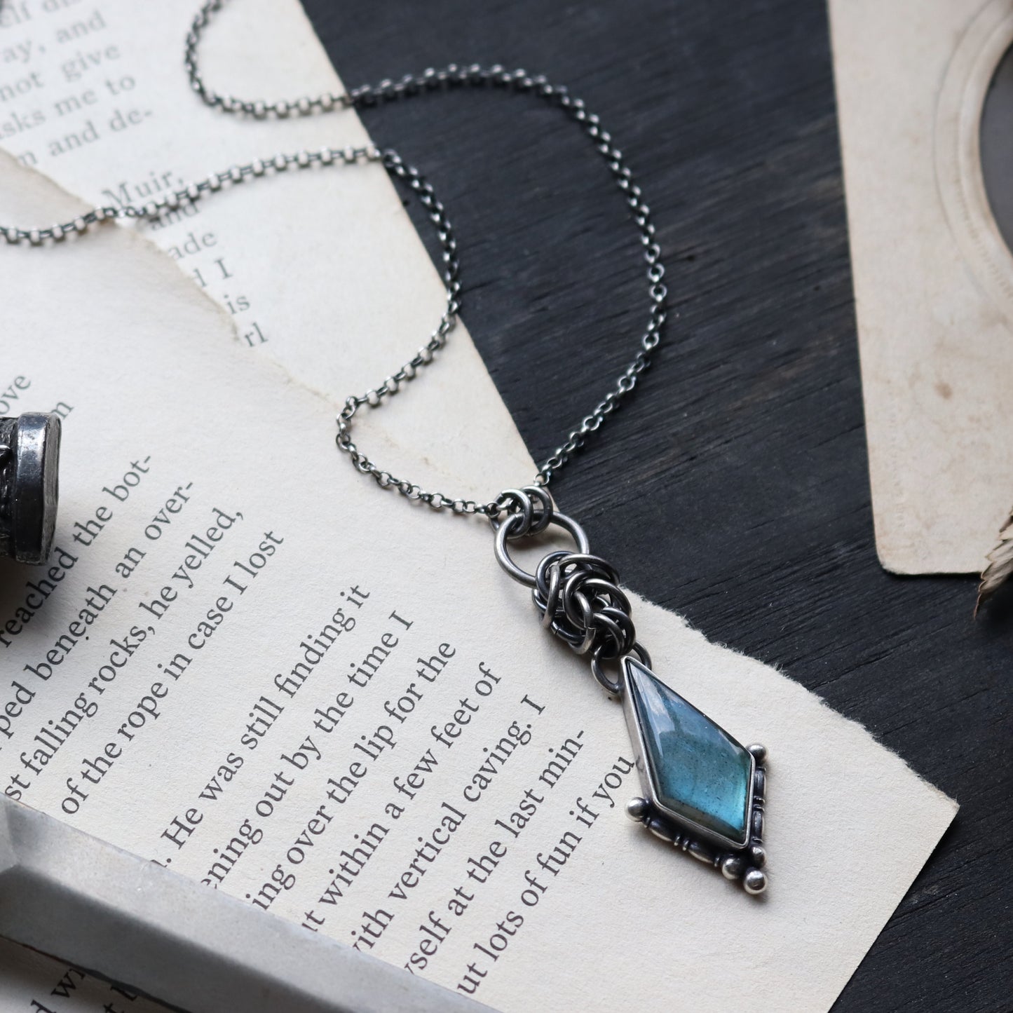 Labradorite Chainmail Necklace