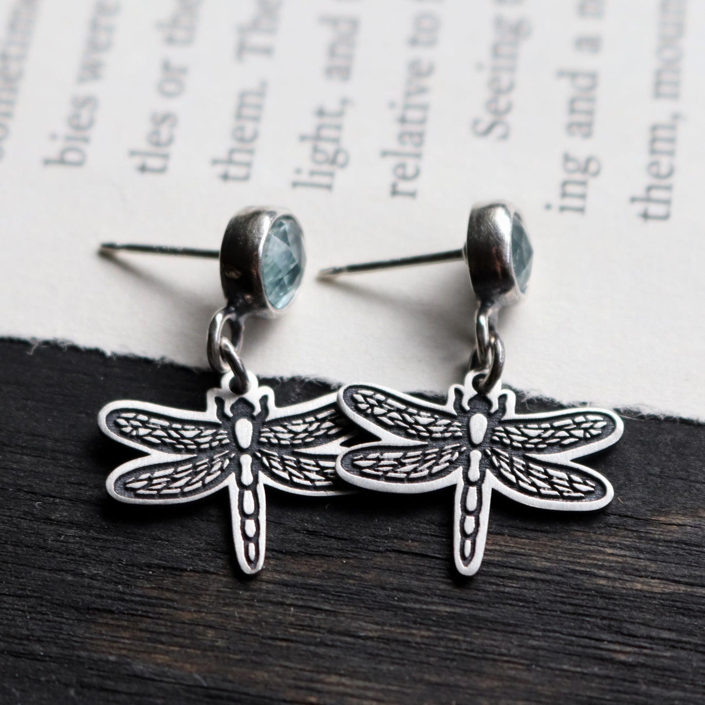 Dragonfly Gemstone Studs