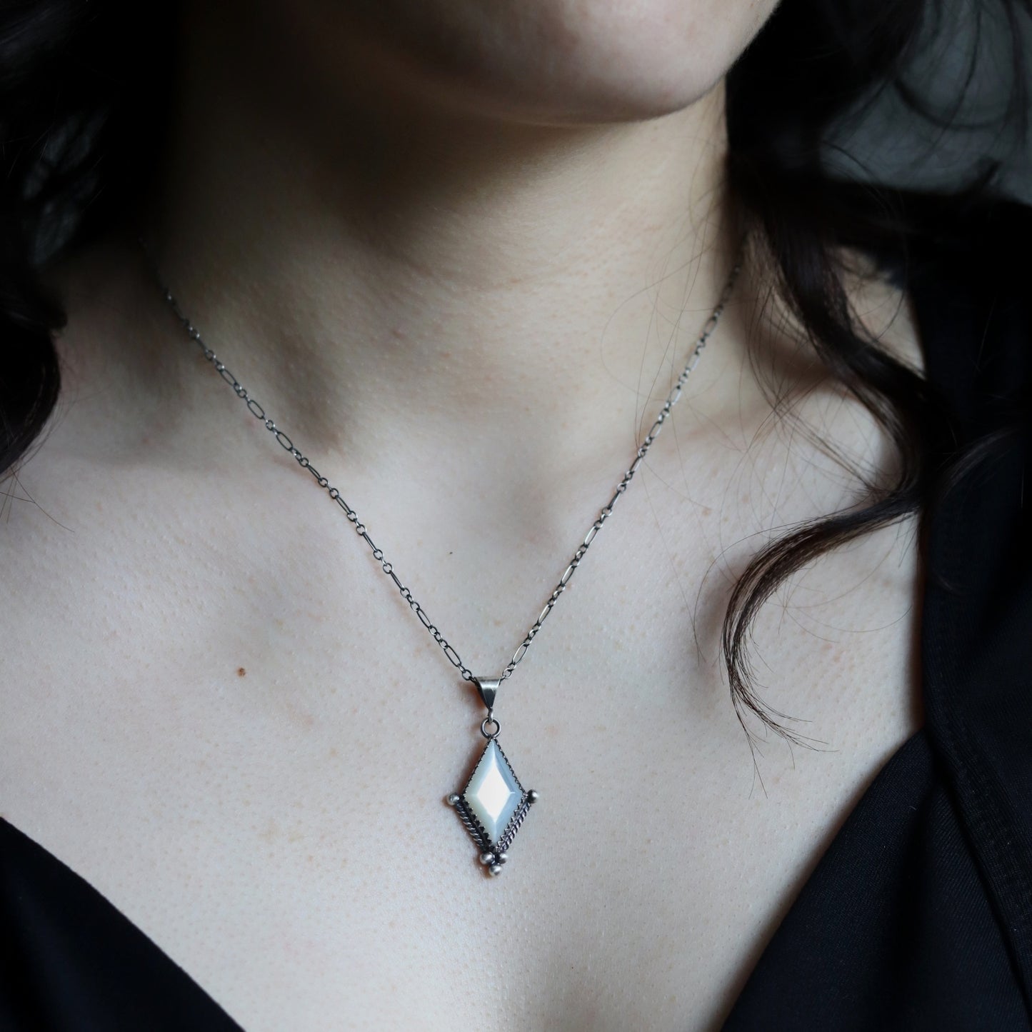 Mother of Pearl Charm Necklace
