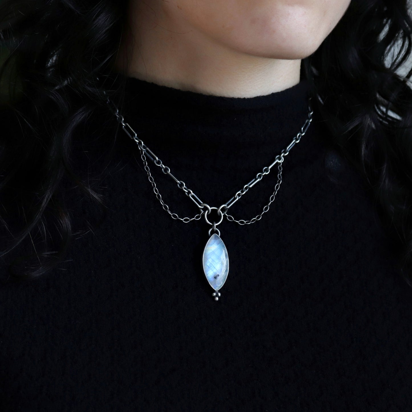Moonstone Chunky Chain Pendant