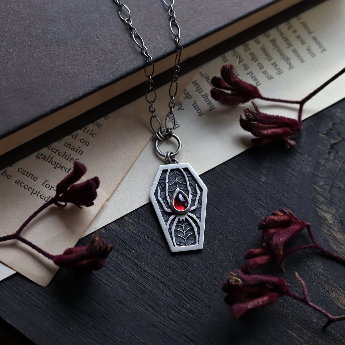 Scarlet Weaver Pendant