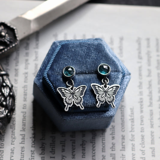 Swallowtail Kyanite Studs
