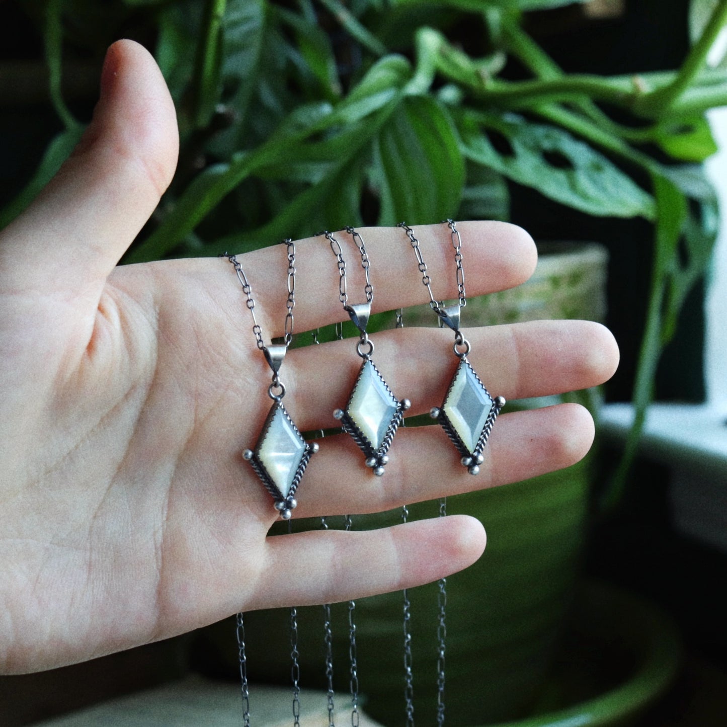 Mother of Pearl Charm Necklace