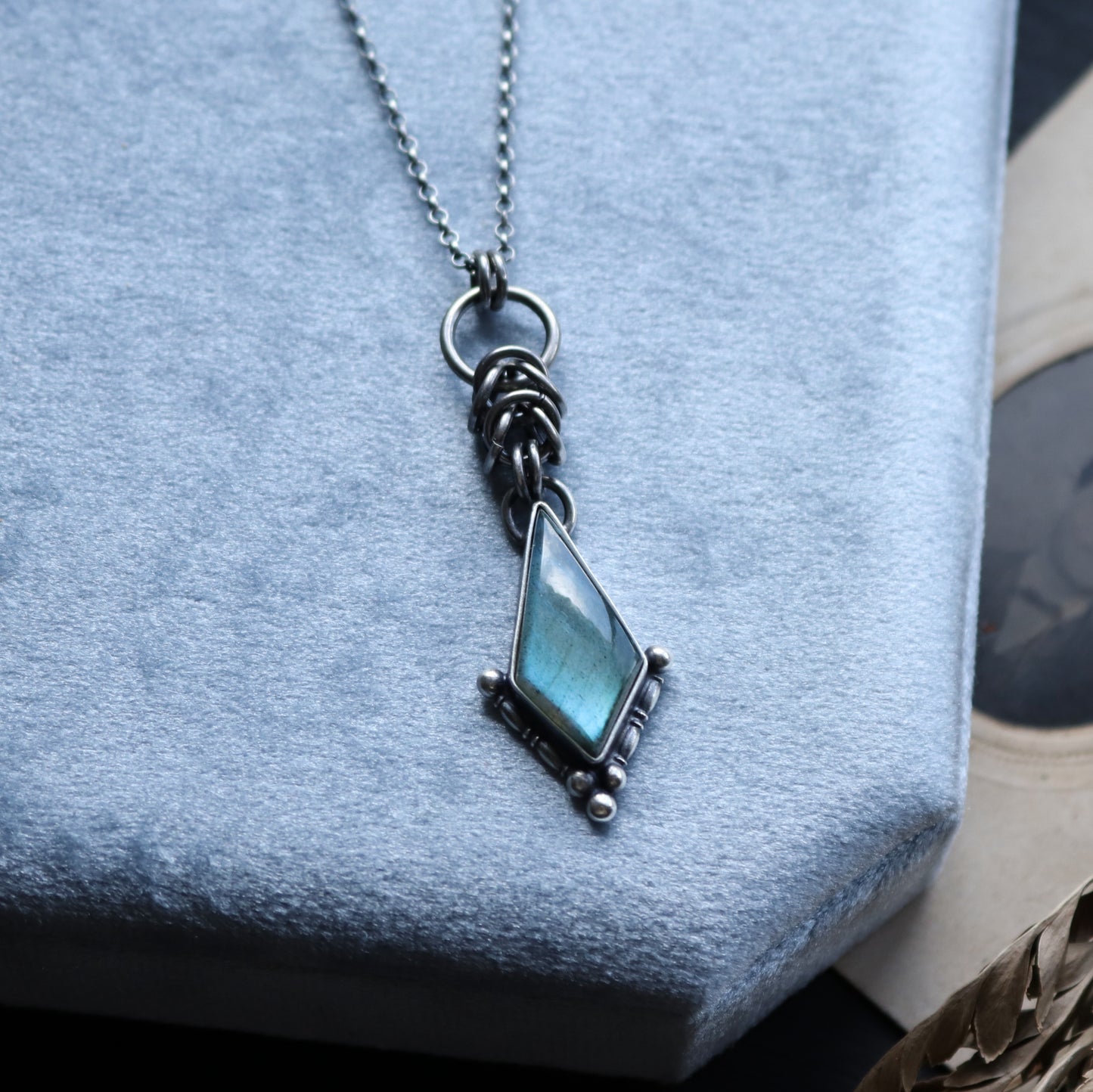 Labradorite Chainmail Necklace