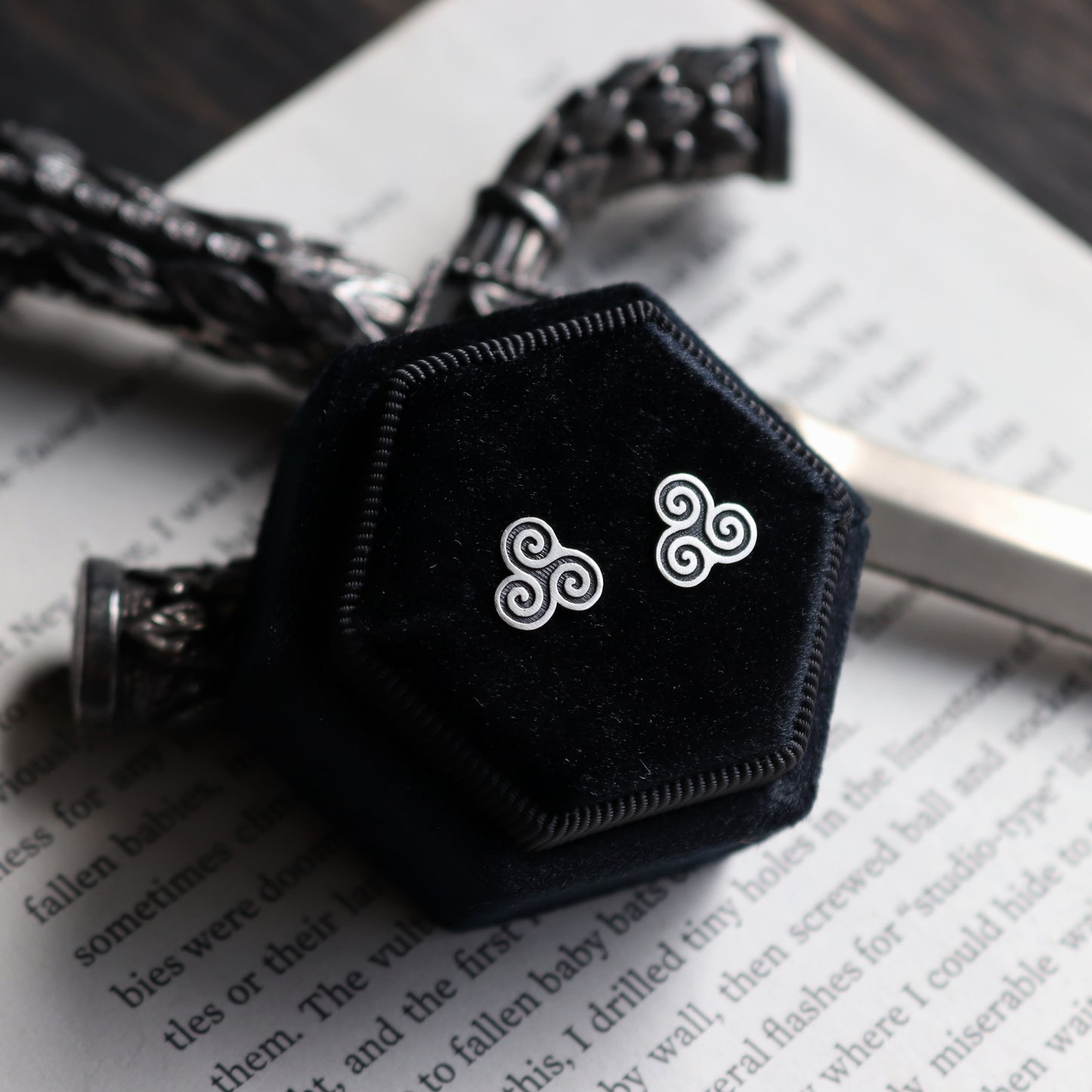 Triskele Spiral Studs