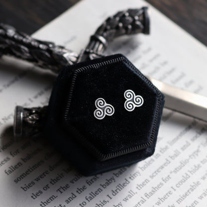 Triskele Spiral Studs